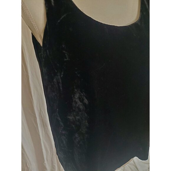 Vintage Black Velvet Tank Top Camisole J.Crew Size 8 Gothic Y2K Minimalist - Picture 6 of 16